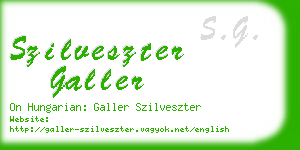 szilveszter galler business card